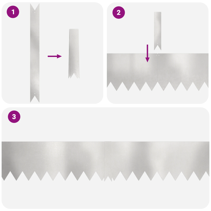 vidaXL Zāliena Apmale 30 pcs Sudraba 100 x 0.05 x 20 cm