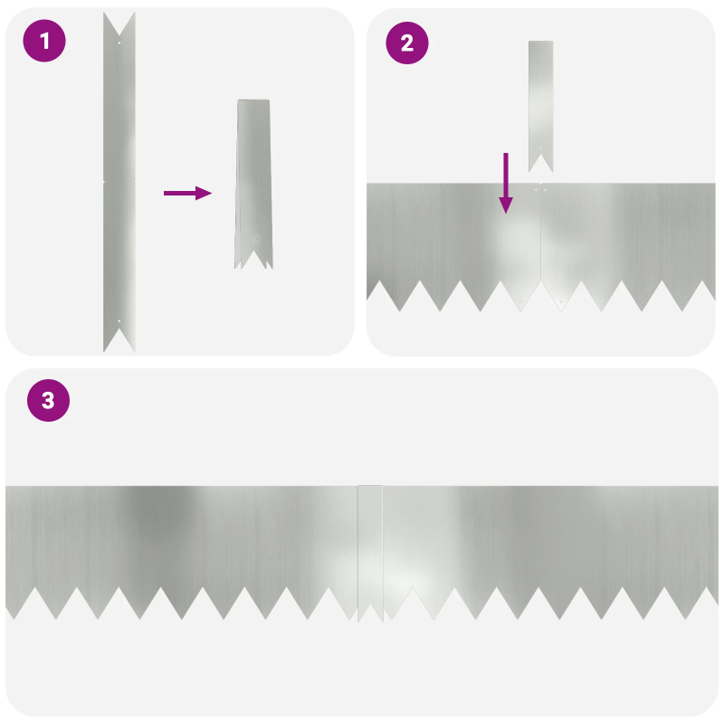 vidaXL Zāliena Apmale 10 pcs Sudraba 100 x 0.05 x 20 cm