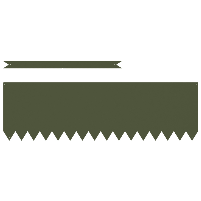 vidaXL Zāliena Apmale 10 pcs Olīvu zaļš 100 x 0.05 x 20 cm