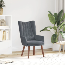 vidaXL atpūtas krēsls Tumši pelēks 63 x 67 x 94 cm Samts