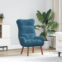 vidaXL atpūtas krēsls Zila 69 x 74 x 93 cm Samts