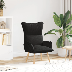 vidaXL atpūtas krēsls Melna 69 x 74 x 93 cm Audums un saplāksnis