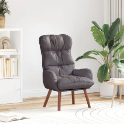 vidaXL atpūtas krēsls Pelēka 69 x 74 x 93 cm Mākslīgā Āda
