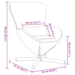 vidaXL Olu krēsls Krēmkrāsa 63 x 73 x 90 cm Samts