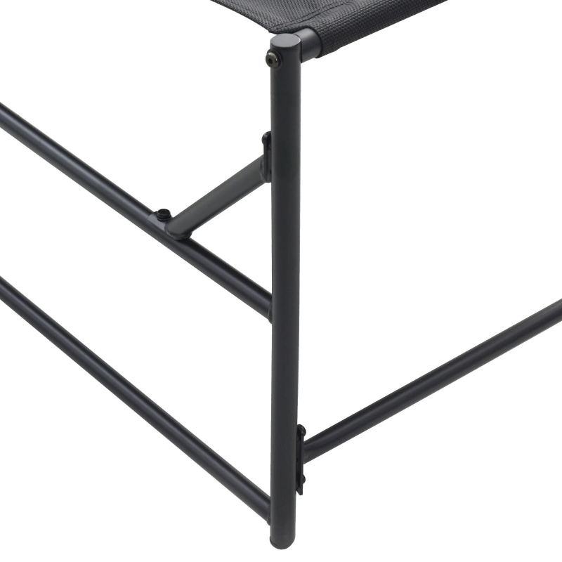 vidaXL Dārza sauļošanās krēsls ar spilvenu 2 pcs Melna