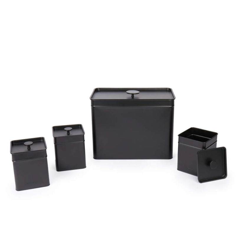 Salter BW126141EU7 Kuro 4-Piece Bread Bin & Canister Set