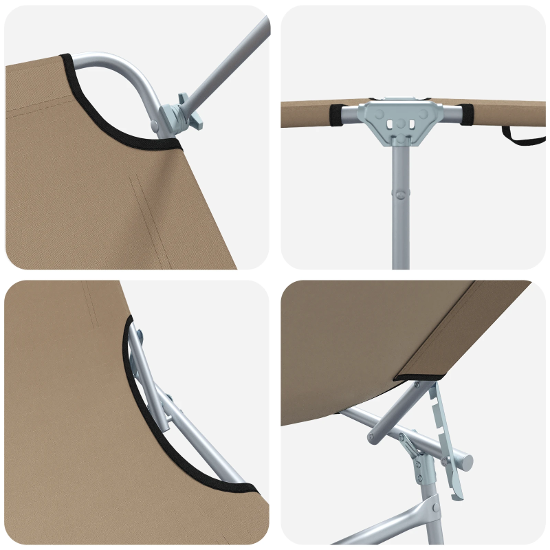 vidaXL Sauļošanās krēsls 2 pcs Pelēkbrūna 58 x 188 x 77cm Poliesters