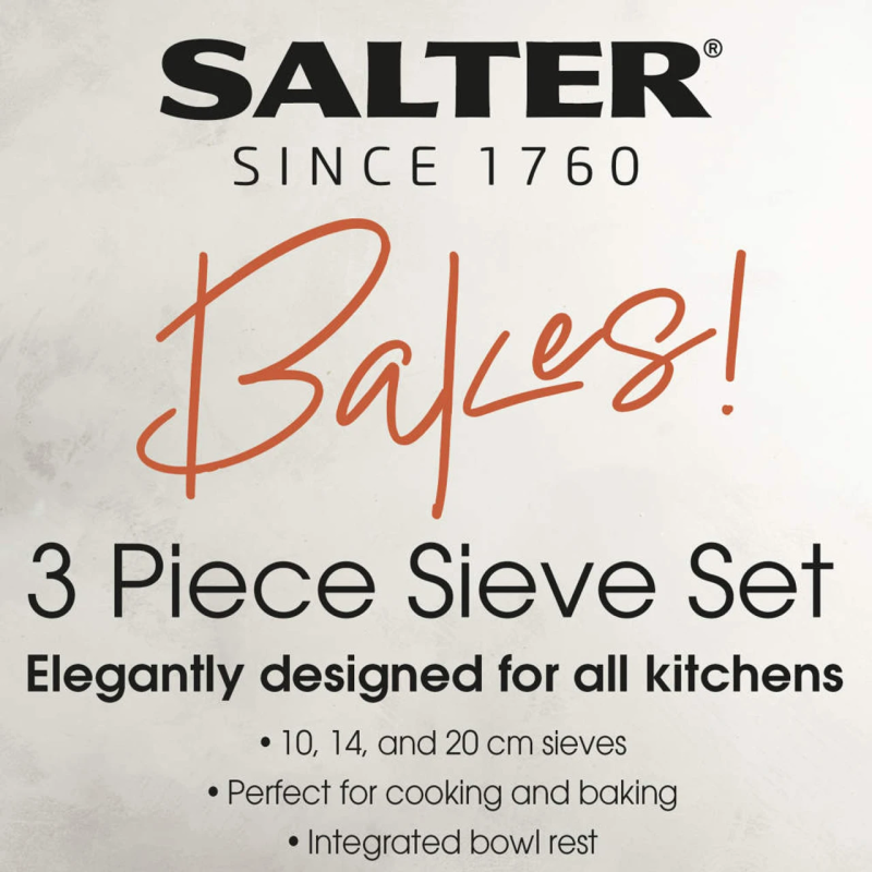 Salter BW12616EU7 Bakes 3-Piece Sieve Set