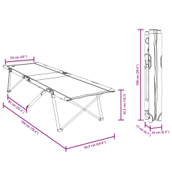 vidaXL Salokāma kempinga gulta 2 pcs Mežs 194 x 62,5 x 42,5 cm