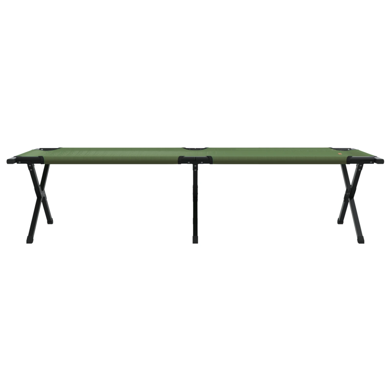 vidaXL Salokāma kempinga gulta Zaļa 193 x 69 x 45 cm Oksfordas audums