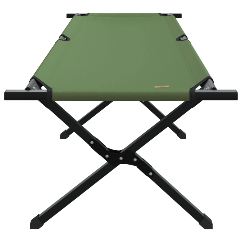 vidaXL Salokāma kempinga gulta Zaļa 193 x 69 x 45 cm Oksfordas audums