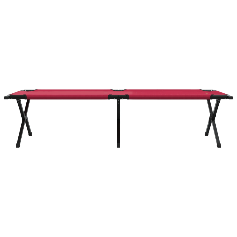 vidaXL Salokāma kempinga gulta 2 pcs Sarkana 193 x 69 x 45 cm