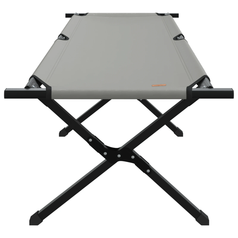 vidaXL Salokāma kempinga gulta 2 pcs Pelēka 193 x 69 x 45 cm