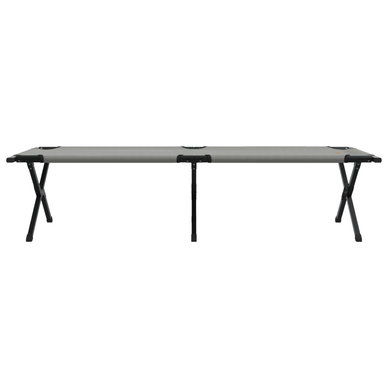 vidaXL Salokāma kempinga gulta 2 pcs Pelēka 193 x 69 x 45 cm