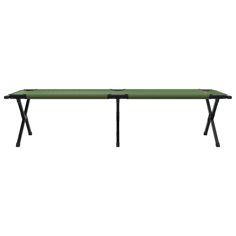 vidaXL Salokāma kempinga gulta 2 pcs Zaļa 193 x 69 x 45 cm