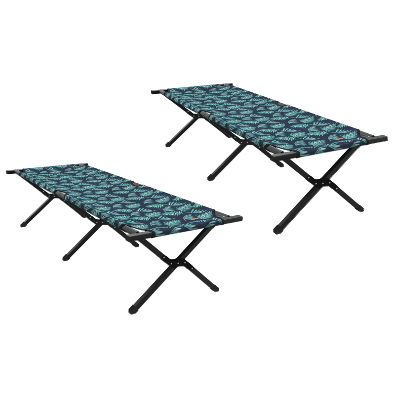 vidaXL Salokāma kempinga gulta Lapa 2 pcs Mežs 193 x 69 x 45 cm