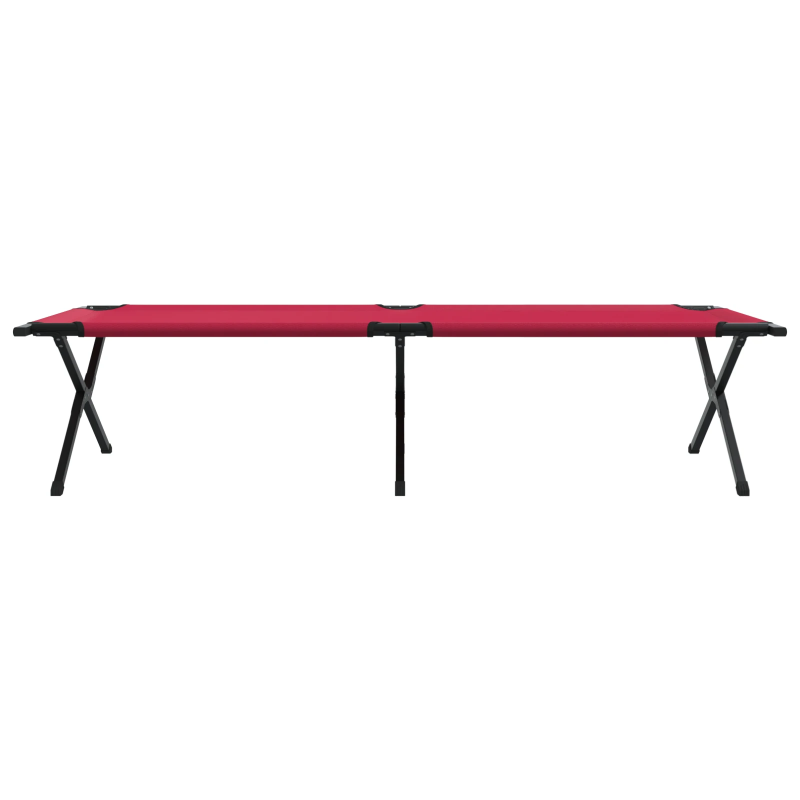 vidaXL Salokāma kempinga gulta Sarkana 210 x 80 x 46 cm