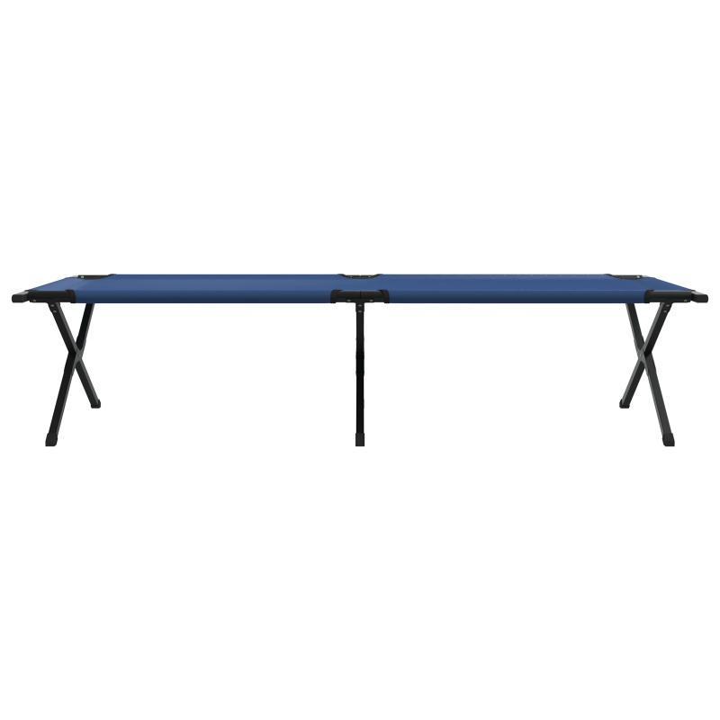 vidaXL Salokāma kempinga gulta 2 pcs Zila 210 x 80 x 46 cm