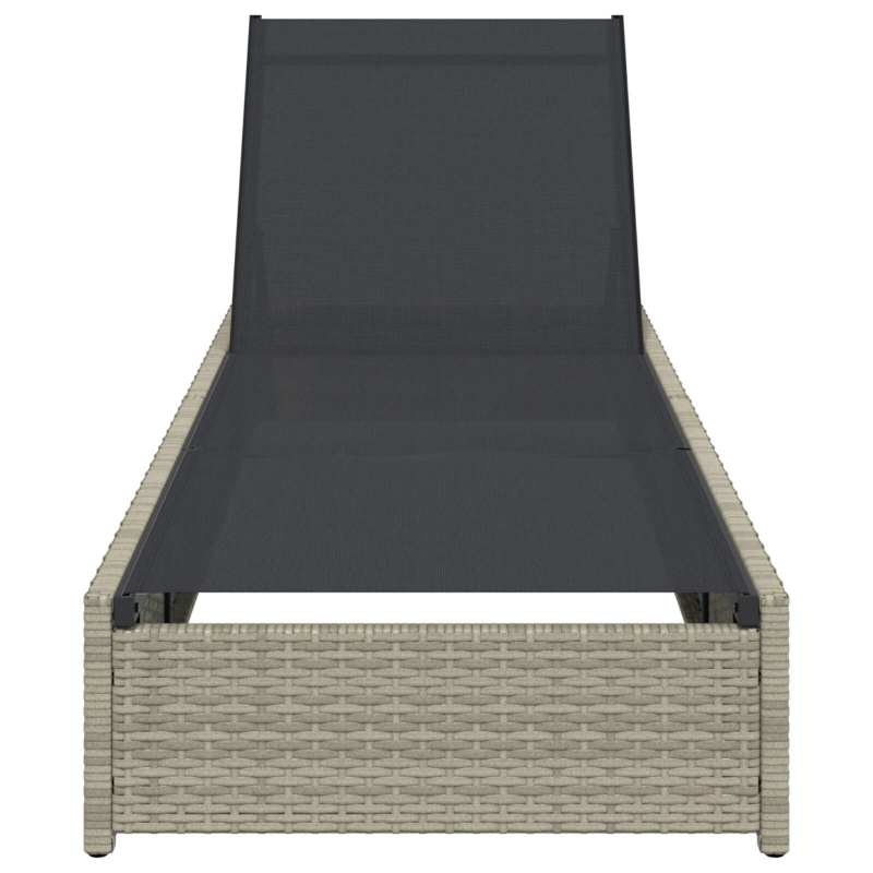 vidaXL Sauļošanās krēsls Bēša 200.5 x 70 x 75 cm poliratāns