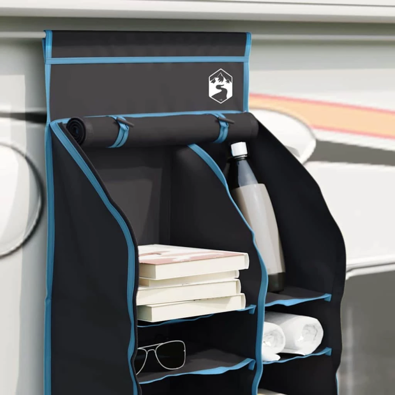 vidaXL Pakarams telts organizators ar 10 kabatām ar uzglabāšanu Melna