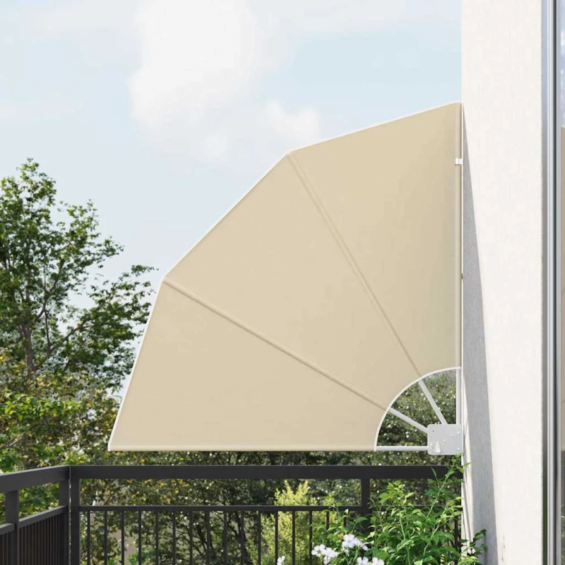 vidaXL Balkona privātuma ekrāns Bēša 115 x 115 cm Poliesters