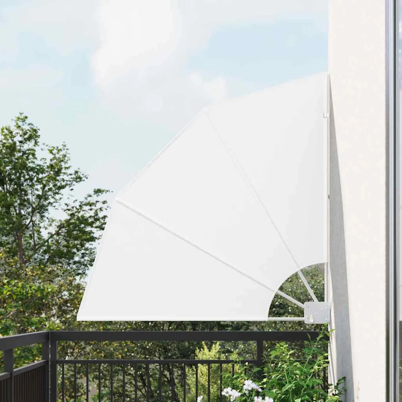 vidaXL Balkona privātuma ekrāns Balts 115 x 115 cm Poliesters