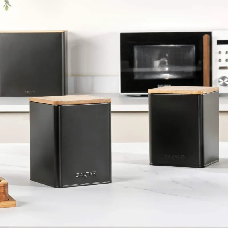 Salter BW12898EU7 Toronto 3-Piece Canister Set Black