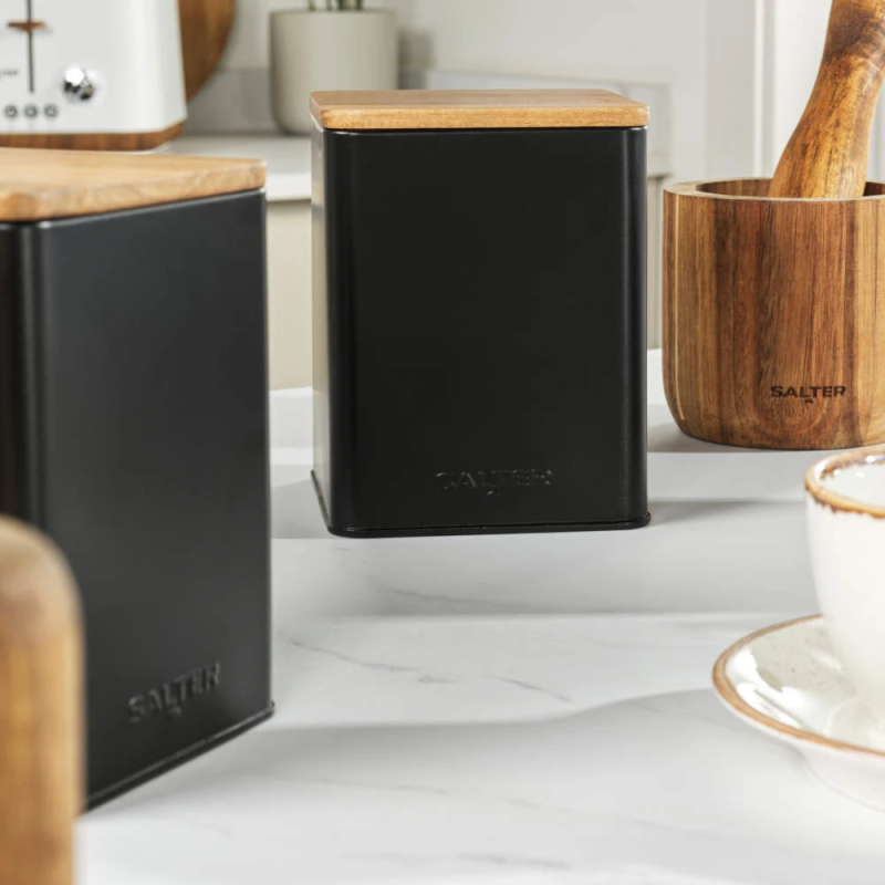 Salter BW12898EU7 Toronto 3-Piece Canister Set Black