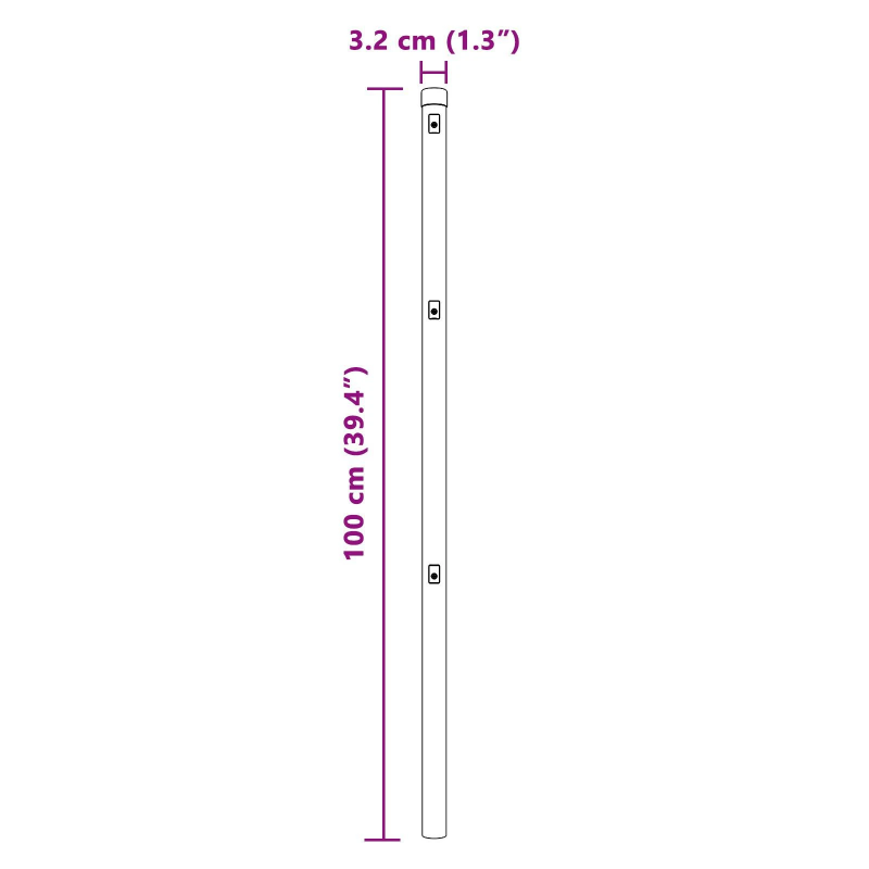 vidaXL Žoga āķis 7 pcs Pelēka Tērauds