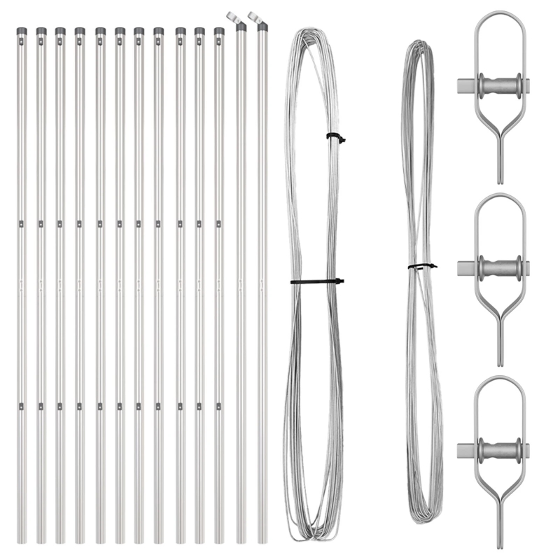 vidaXL Žoga āķis 13 pcs Sudraba Tērauds