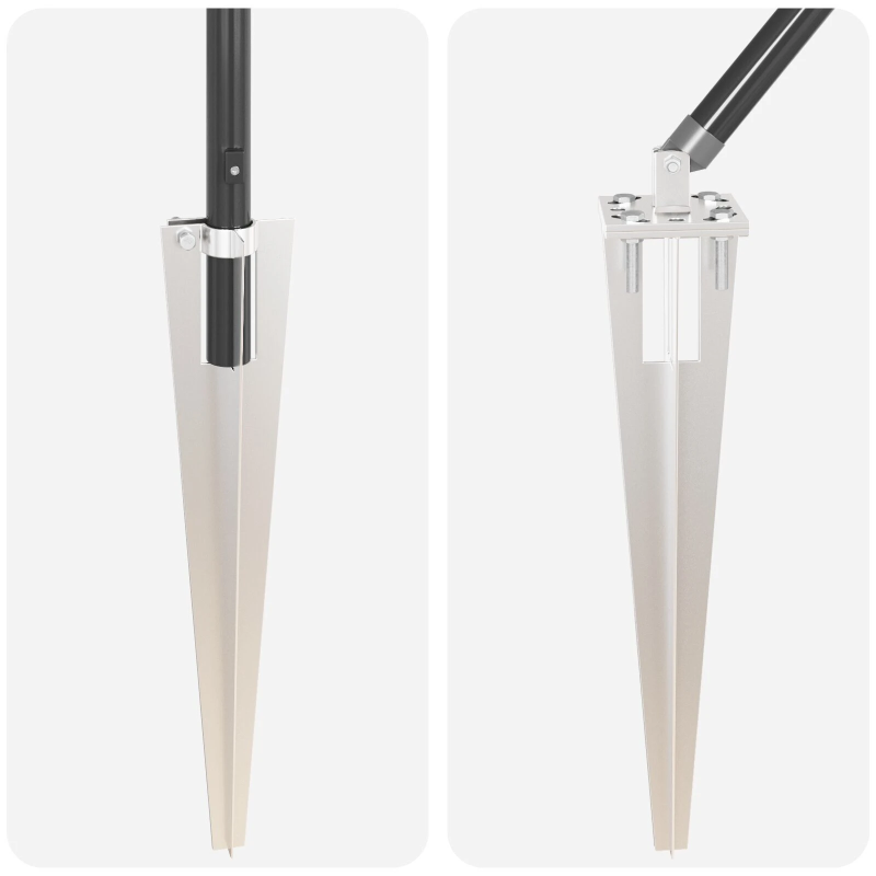 vidaXL Žoga āķis 7 pcs Pelēka Tērauds