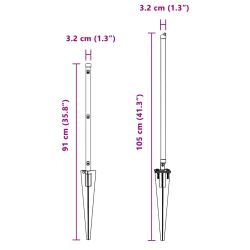 vidaXL Žoga āķis 13 pcs Sudraba Tērauds