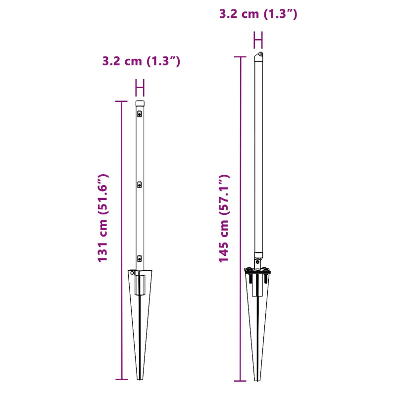 vidaXL Žoga āķis 13 pcs Sudraba Tērauds