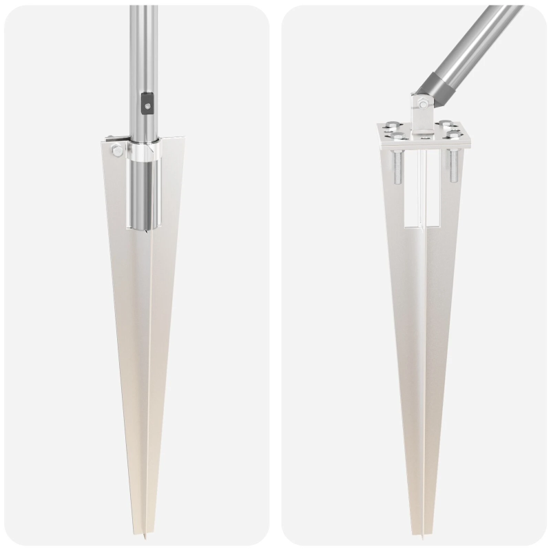 vidaXL Žoga āķis 7 pcs Sudraba Tērauds