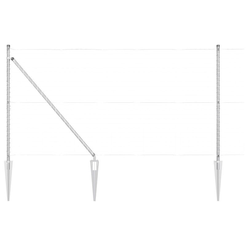 vidaXL Žoga āķis 7 pcs Sudraba Tērauds