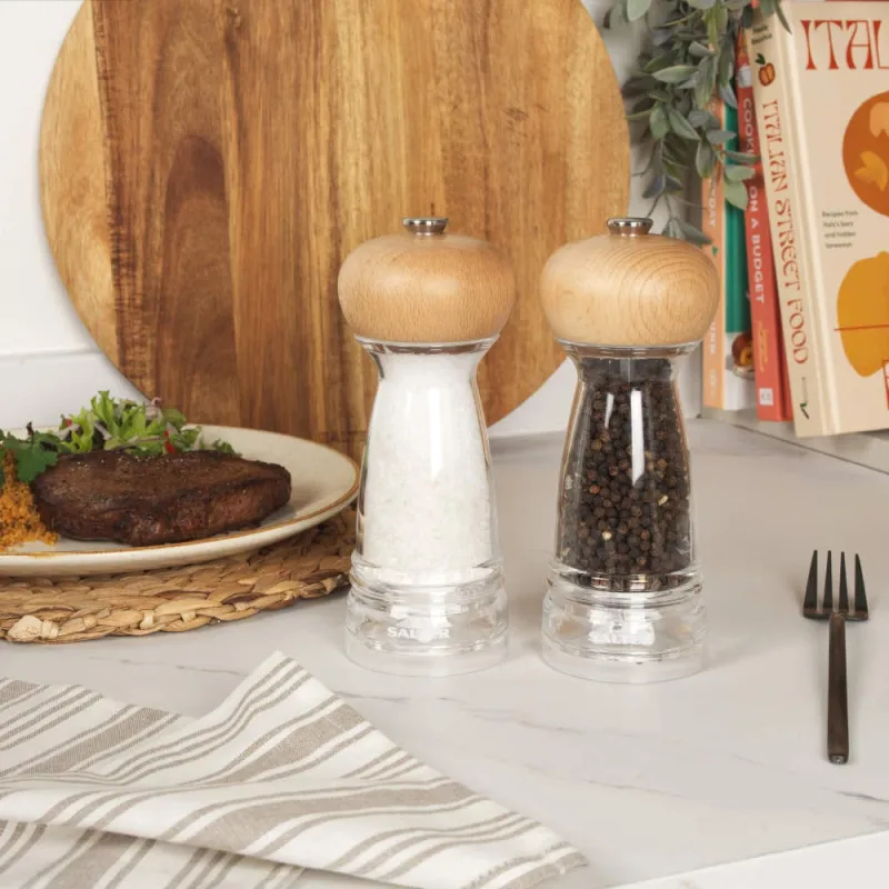 Salter BW12949BEU7 Harper Mill Set Beechwood