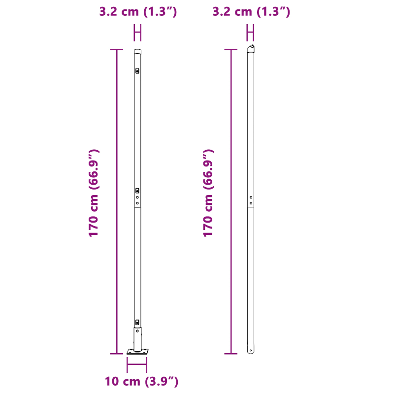 vidaXL Žoga āķis 13 pcs Pelēka Tērauds