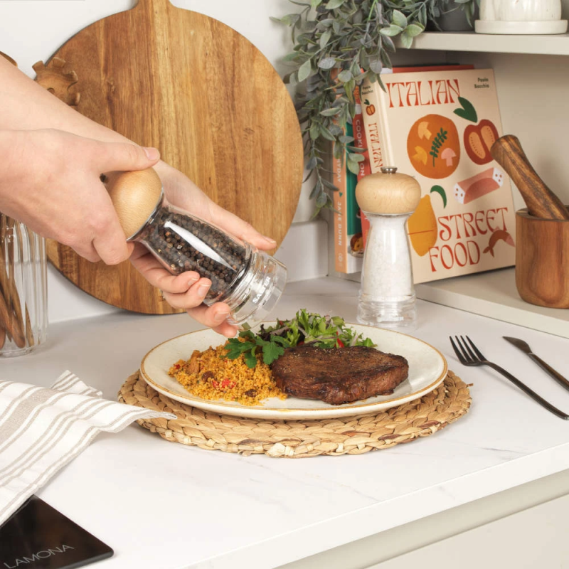 Salter BW12949BEU7 Harper Mill Set Beechwood