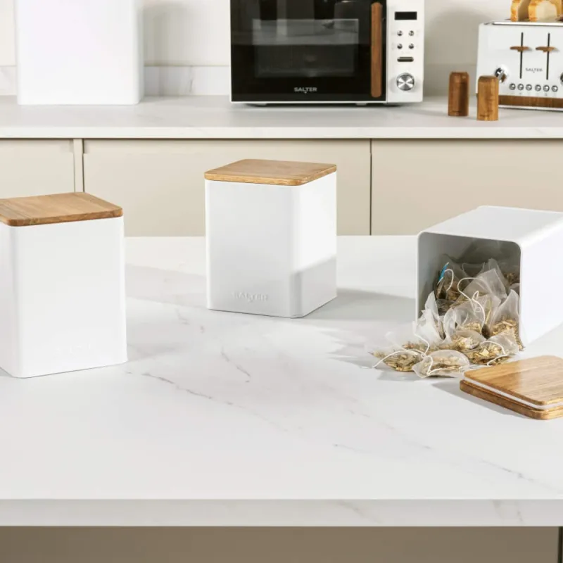 Salter BW12898WEU7 Toronto 3-Piece Canister Set White