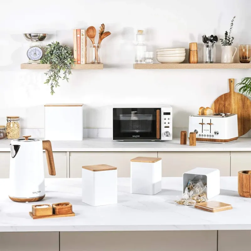 Salter BW12899WEU7 Toronto Bread Bin White-Wooden