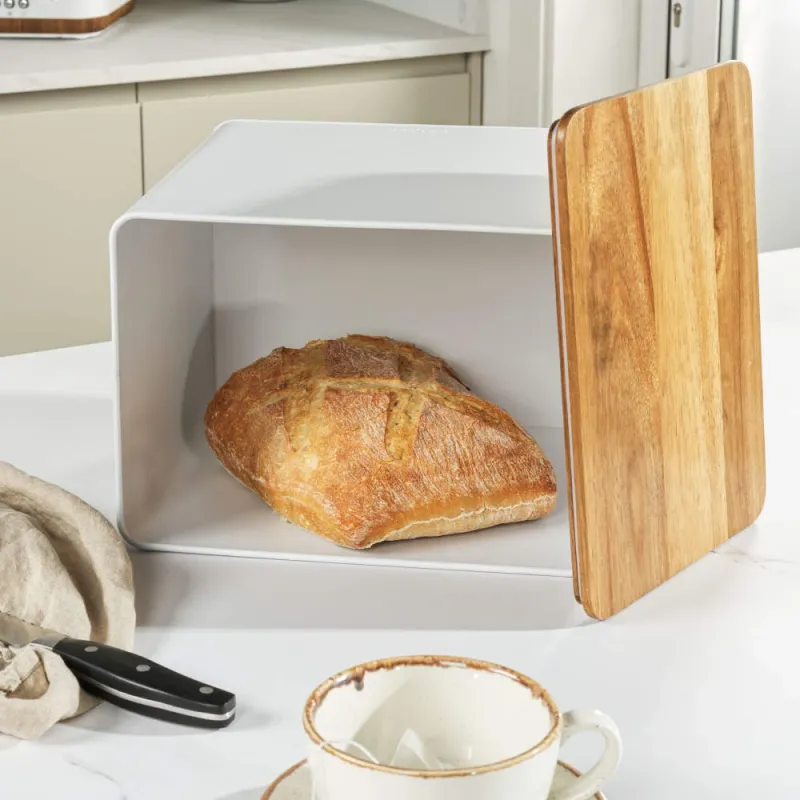 Salter BW12899WEU7 Toronto Bread Bin White-Wooden