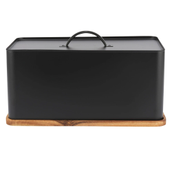 Salter BW13564EU7 Toronto Bread Bin with Chopping Board Black