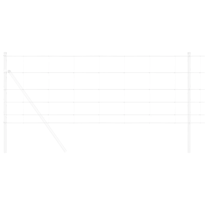 vidaXL Lauku žogs Sudraba 25 x 0,8 m Cinkots tērauds