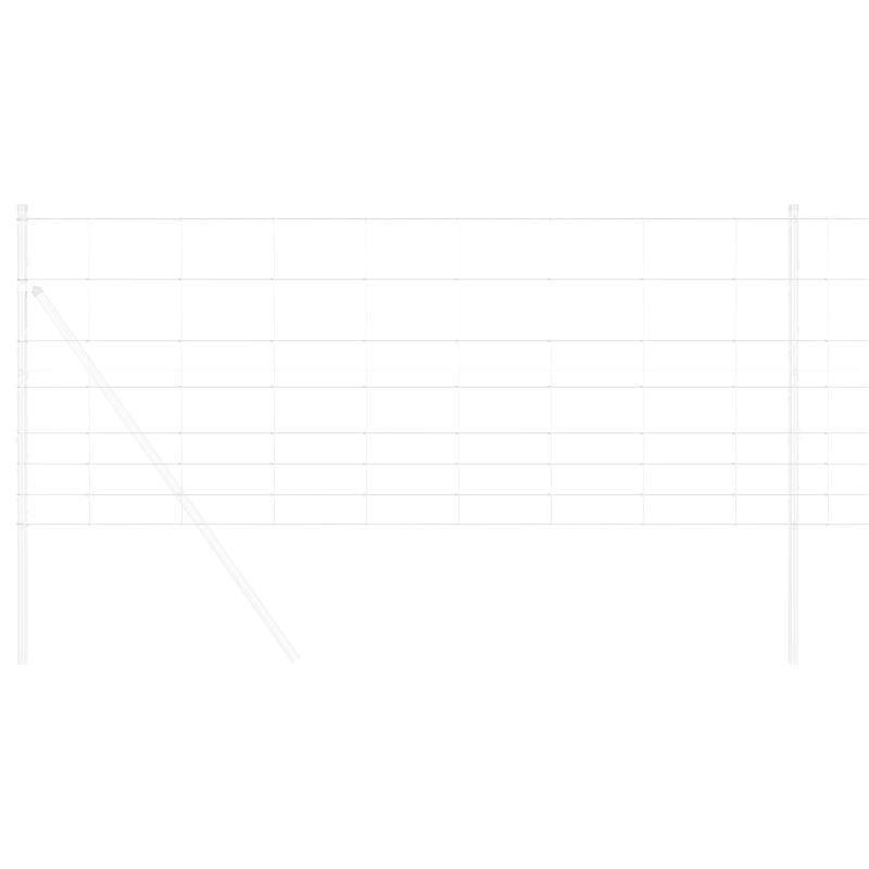 vidaXL Lauku žogs Sudraba 25 x 1 m Cinkots tērauds