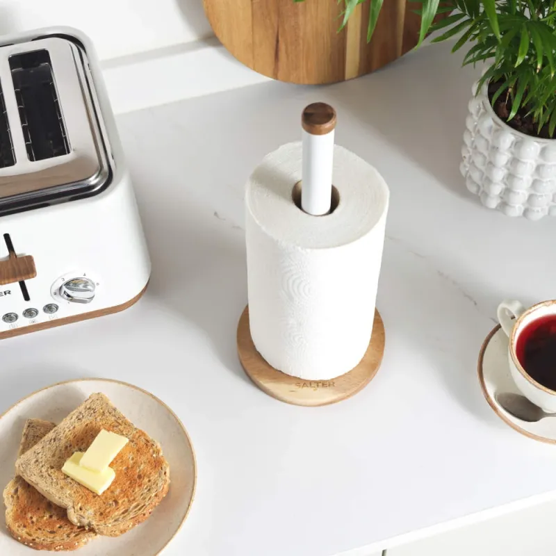 Salter BW13565W1EU7 Toronto Kitchen Roll Holder - White