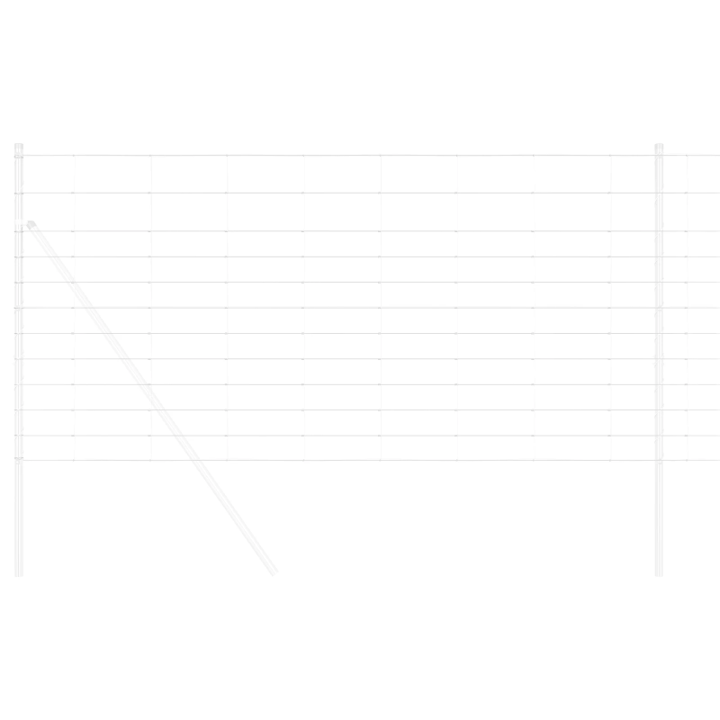 vidaXL Lauku žogs Sudraba 25 x 1,2 m Cinkots tērauds