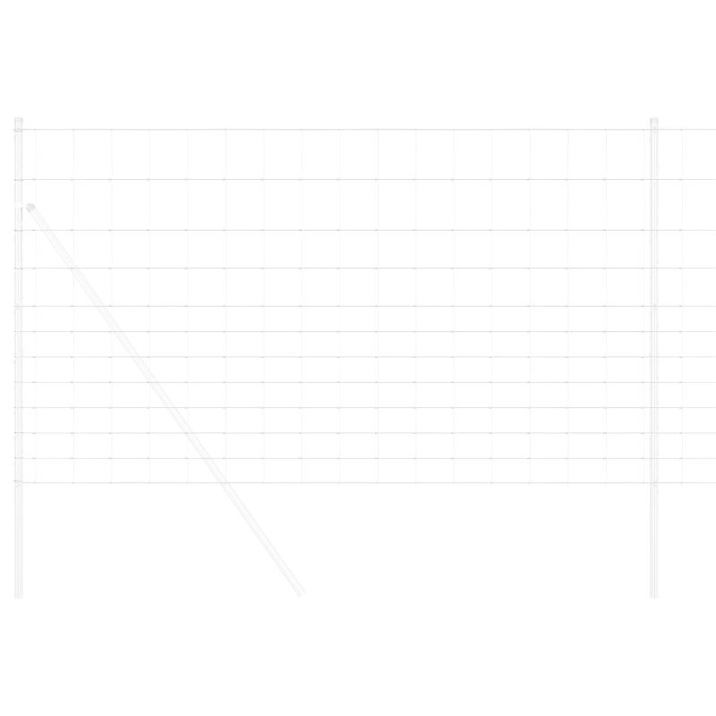 vidaXL Lauku žogs Sudraba 25 x 1,4 m Cinkots tērauds