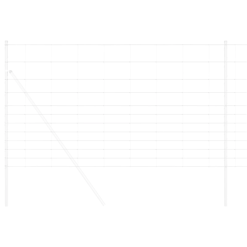 vidaXL Lauku žogs Sudraba 25 x 1,4 m Cinkots tērauds