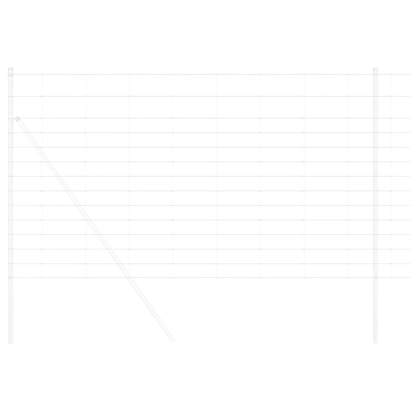 vidaXL Lauku žogs Sudraba 25 x 1,4 m Cinkots tērauds