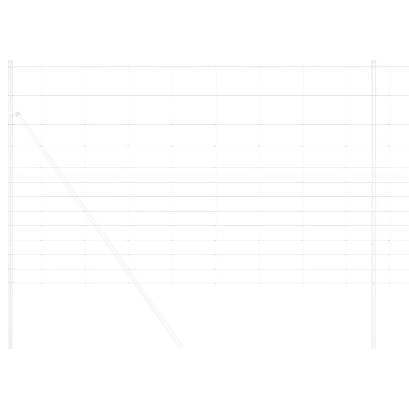 vidaXL Lauku žogs Sudraba 25 x 1,5 m Cinkots tērauds